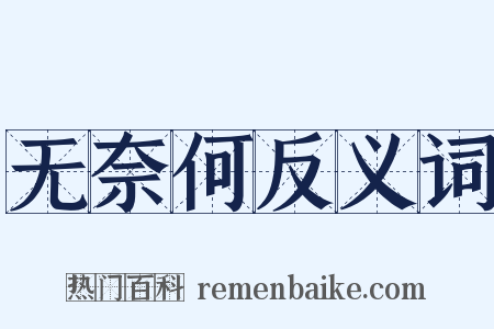 无奈何反义词是什么意思的图片